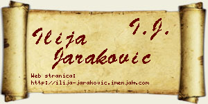 Ilija Jaraković vizit kartica